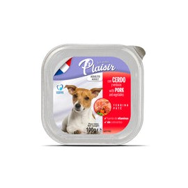 Les Repas Plaisir Paté Alimento Húmedo para Perro Adulto Receta Cerdo y Verduras, 100 g