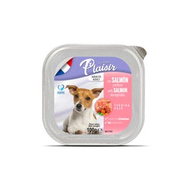 Les Repas Plaisir Paté Alimento Húmedo para Perro Adulto Receta Salmón y Verduras, 100 g