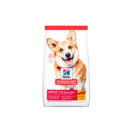 Hill's Science Diet Small Bites Alimento Seco para Perro Adulto Raza Mediana Receta Pollo y Cebada, 6.8 kg