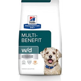 Hill's Prescription Diet w/d Multi-Beneficio Digestivo/Peso/Glucosa/Manejo Urinario Alimento seco para Perros, Dieta Veterinari