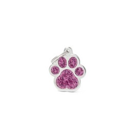 Placas MyFamily - BIG PAW GLITTER PINK GL02BIGPINK