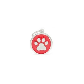 Placas MyFamily - Round with PAW Black CH17BLACKPAW